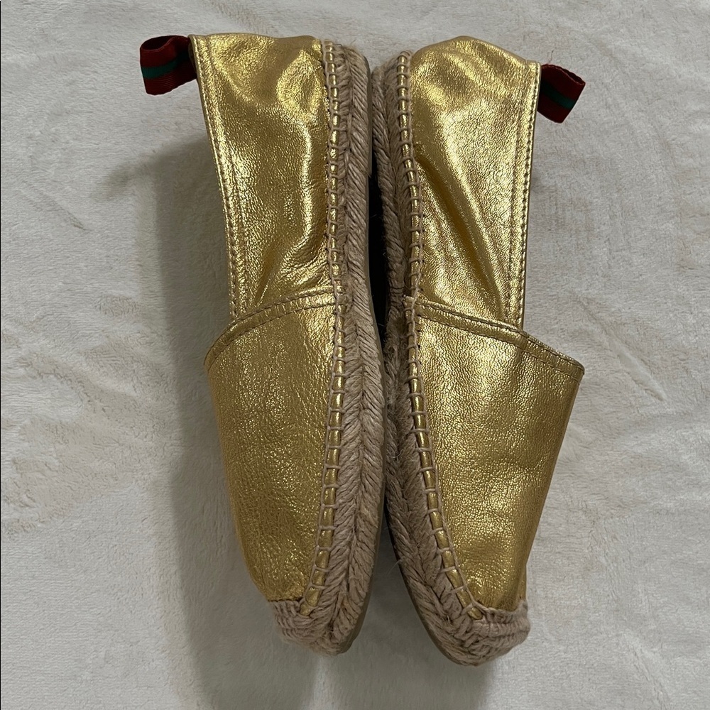 Penelope Chilvers Gold Espadrille Slip-Ons - Picture 11 of 15
